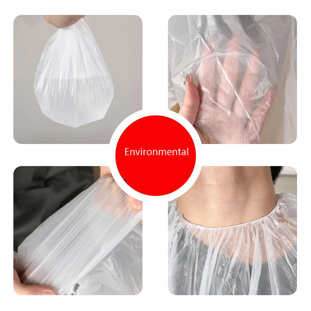 50PCS Disposable Waterproof Hair Salon Capes – Barber Perm & Hair Dye Neck Shawl Cutting Bib 100x100cm