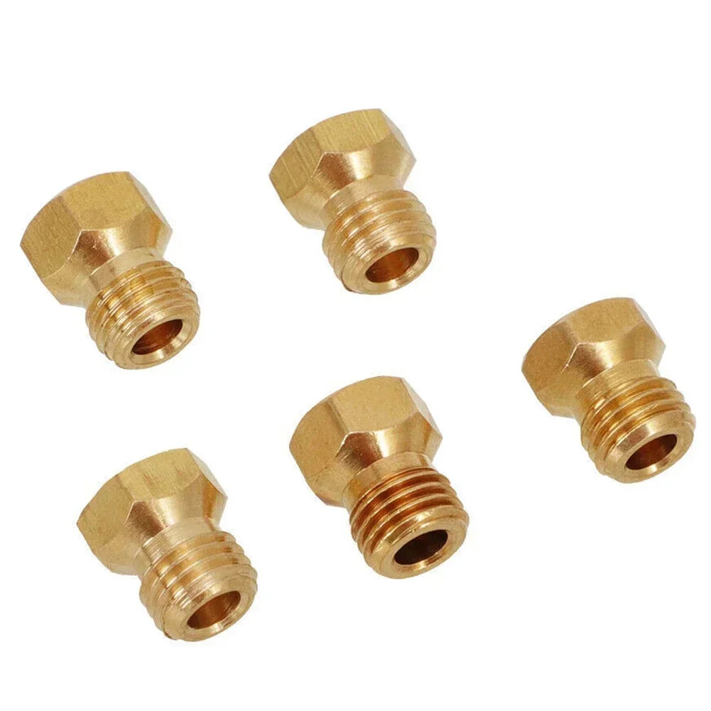 5-Piece Gas Burner Jet Conversion Kit - M6 x 0.75 LPG & Natural Gas Nozzles