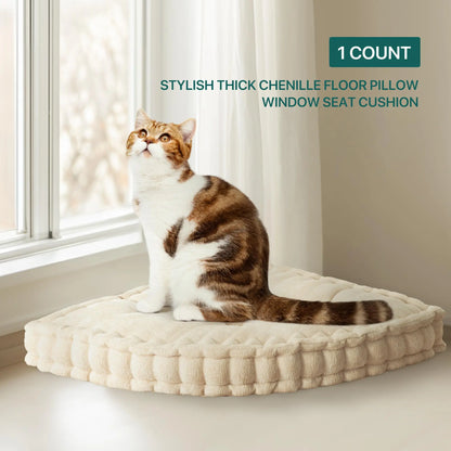Triangular Reading Cushion - Removable Adjustable Floor Pillow & Portable Chair Support