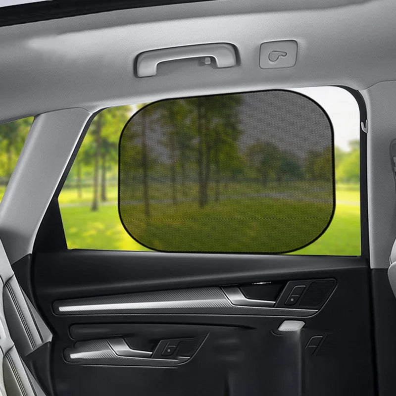 SEAMETAL 2PCS Car Window Sunshade Covers - UV Protection Black Sun Shields for Front and Rear Windows, Summer Car Accessories