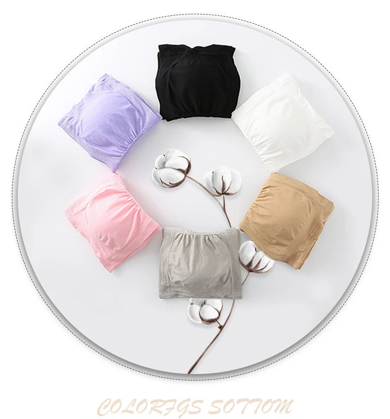 Women's Plus Size Strapless Bra – Thin, Removable Chest Cushion, Stretchy Seamless Invisible Bra, S-6XL
