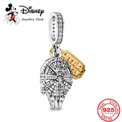 New 925 Sterling Silver Mickey Minnie Vinnie Charm – Beaded Fit for Original Pendant Bracelet, DIY Ladies Jewelry