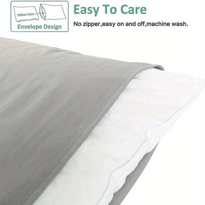 100% Cotton Brushed Color Block Pillowcases - Soft Cozy Wrinkle & Fade Resistant Envelope Closure