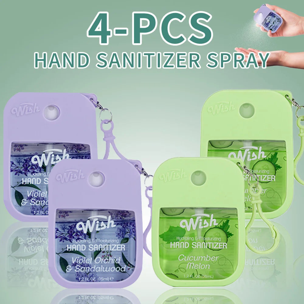 Moisturizing Hand Sanitizer Spray - Coconut, Watermelon, Cucumber & Cherry Blossom Scented Hand Cleaning Mist