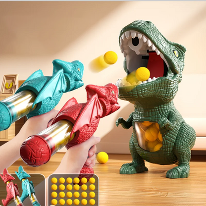 Dinosaur Shooting Game - Tyrannosaurus Rex Soft Bullet Gun, Parent-Child Interactive Puzzle Toy for Children