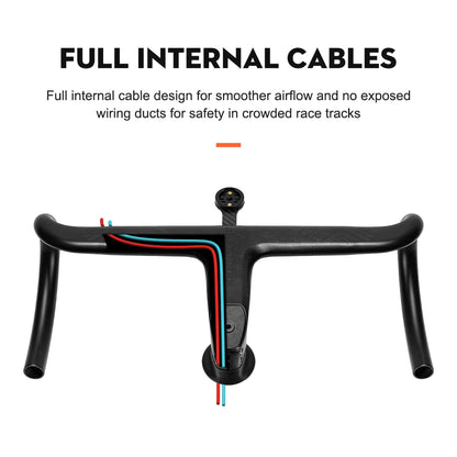 TOSEEK T700 Carbon Road Bike Handlebar - Integrated Di2 Carbon Fiber Drop Bar Bicycle Accessory