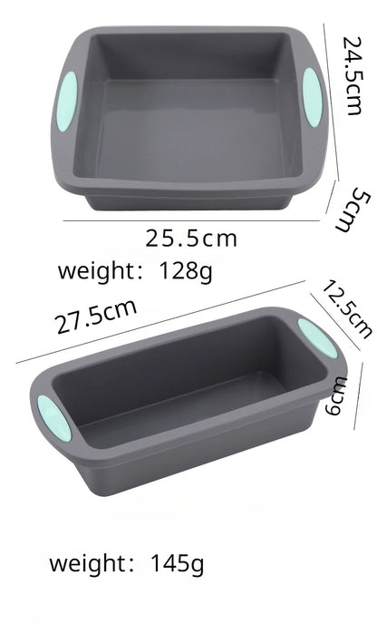 3D Silicone Bread and Muffin Mold Set - Heat Resistant, Non-Stick Kitchen Bakeware for Cakes and Pastries