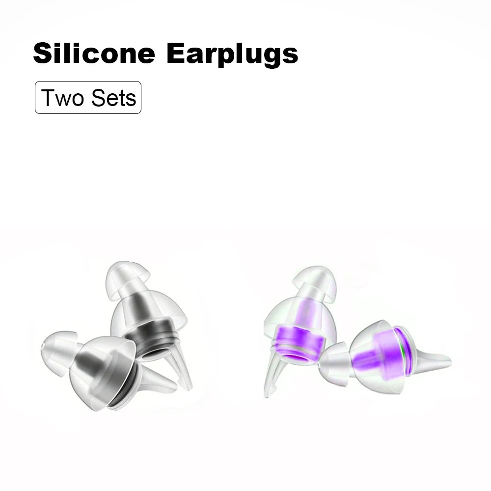 HUAK High Fidelity Silicone Ear Plugs - Reusable Noise Reduction for Sleep, Study, Work, Music, Motorcycle & Swimming