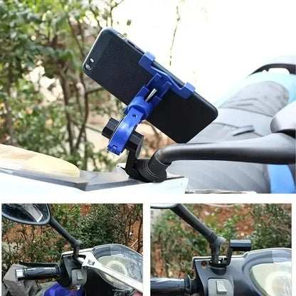 Metal Motorcycle & Bike Phone Holder – Aluminum Anti-Slip Bracket, Universal GPS Clip for All Smartphones