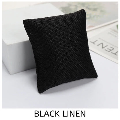 5-Color Fabric Jewelry Display Pillow – Beige Black Grey Bracelet & Watch Cushion Holder for Gifts & Wholesale DIY Accessories