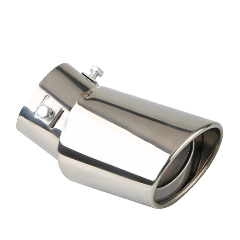 2.5" Stainless Steel Car Exhaust Muffler Tip – Chrome Rear Tail Pipe for Most Cars