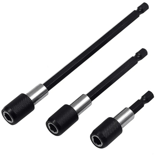 3PC Hexagonal Quick Release Self-locking Extension Rod Set - Electric Drill Driver Screwdriver Extension Tools