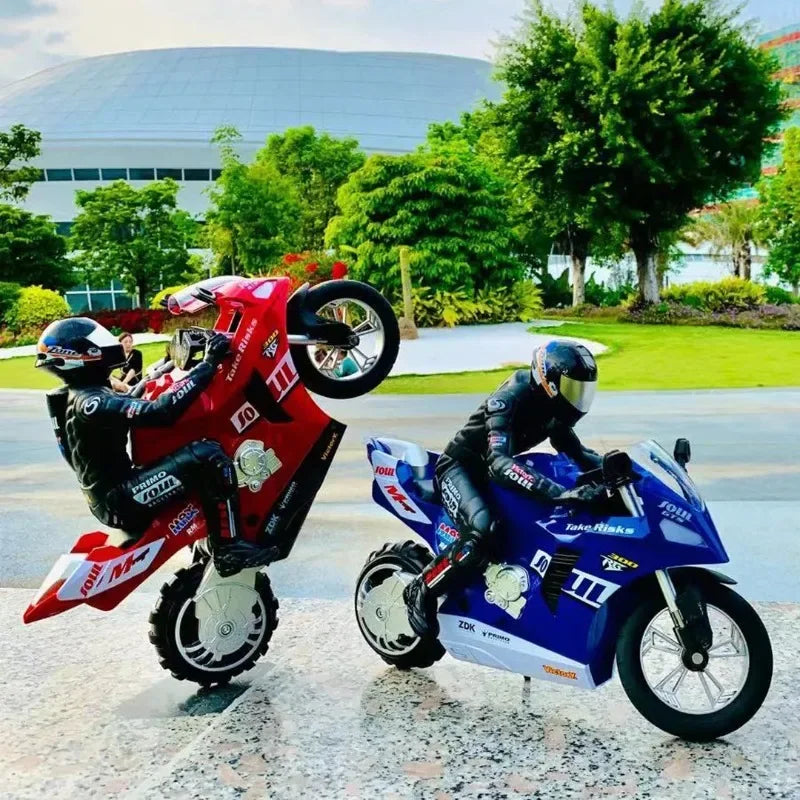 1/6 RC Motorcycle Toy - Self-Balancing Electric Racing Bike with Drift Stunt Control for Kids and Children