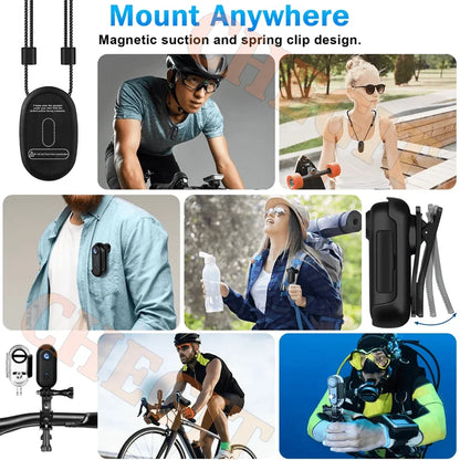 Mini 1080P/4K Magnetic POV Camera - Pocket Vlog Body Chest Recorder with WiFi, Waterproof Design for Sports, Cycling and Helmet Use