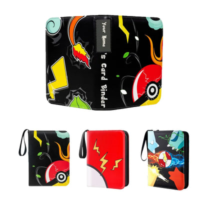 Pokemon Trading Card Binder – Custom Collection Holder with 50 Sleeves, 400 Pockets for Cards