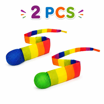 Rainbow Comet Ball - Soft Tail Indoor & Outdoor Throwing and Coordination Training Toy