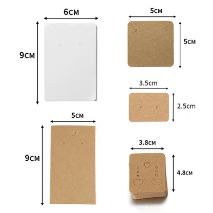 50 Sets Earring & Necklace Display Cards with Self-Seal Kraft Paper Bags – DIY Jewelry Packaging