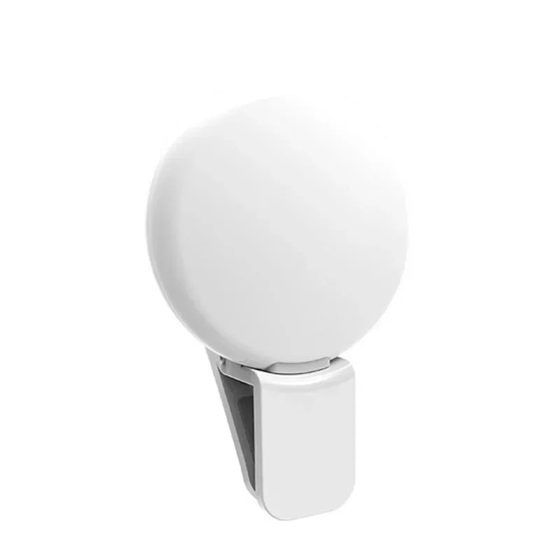 Portable Mini LED Selfie Ring Light - Clip-On Fill Light with 3-Level Dimming for Phone Photography