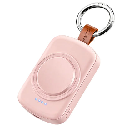 Portable Magnetic Apple Watch Charger - 1800mAh Keychain Charging Dock for Apple Watch Ultra, Series 4–11 and SE