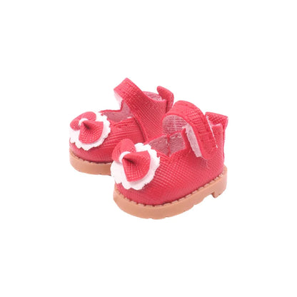 3.8cm Doll Shoes for 17cm Labubu Doll — Solid Color Lace-Up Canvas PU Shoes, Doll Clothing Accessories & Girl’s Toy Gift