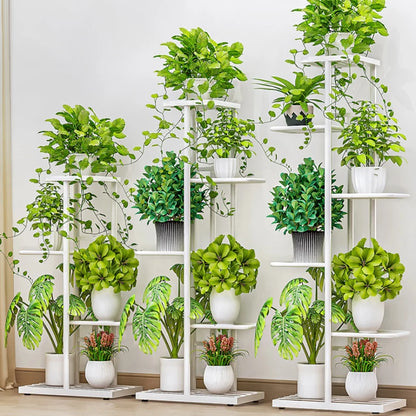 Cordlal Iron Plant Stand 6/7/8-Layer Flower Pot Holder Rack Organizer for Home Garden Decor