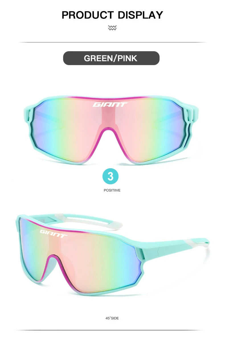 GIANT Cycling Glasses – UV400, Anti-Fog REVO Lenses, HD Clarity, Cateye Design