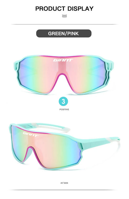GIANT Cycling Glasses – UV400, Anti-Fog REVO Lenses, HD Clarity, Cateye Design