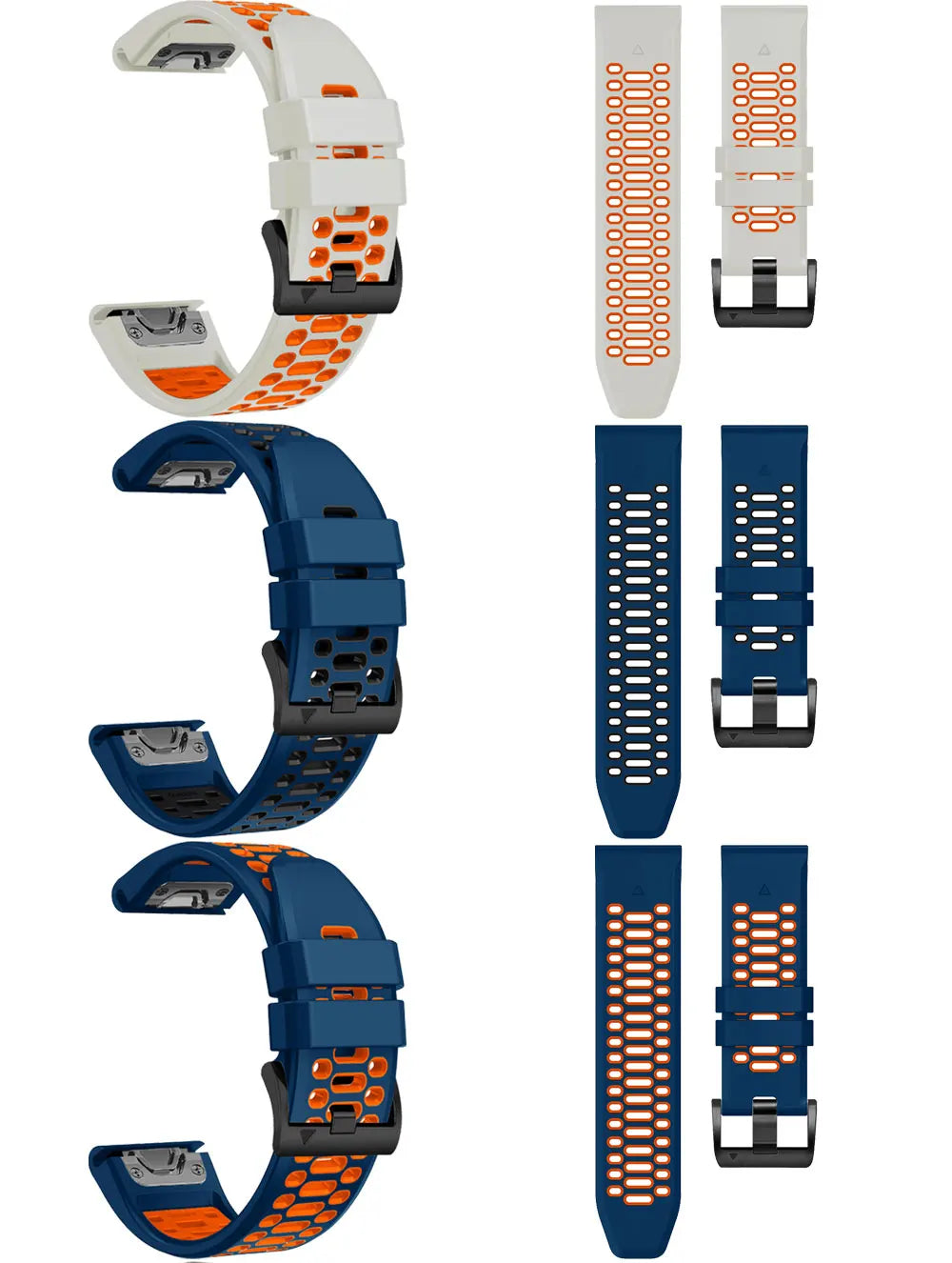 Outdoor Sports Silicone Watch Band 22mm/26mm for Garmin Fenix 5 6 7 8 Series, Tactix, Mk2, Enduro – QuickFit Replacement Strap