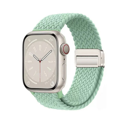 Nylon Braided Watch Band for Apple Watch – Compatible with Series SE, 3–10 & Ultra (38–49mm Adjustable Sport Strap)