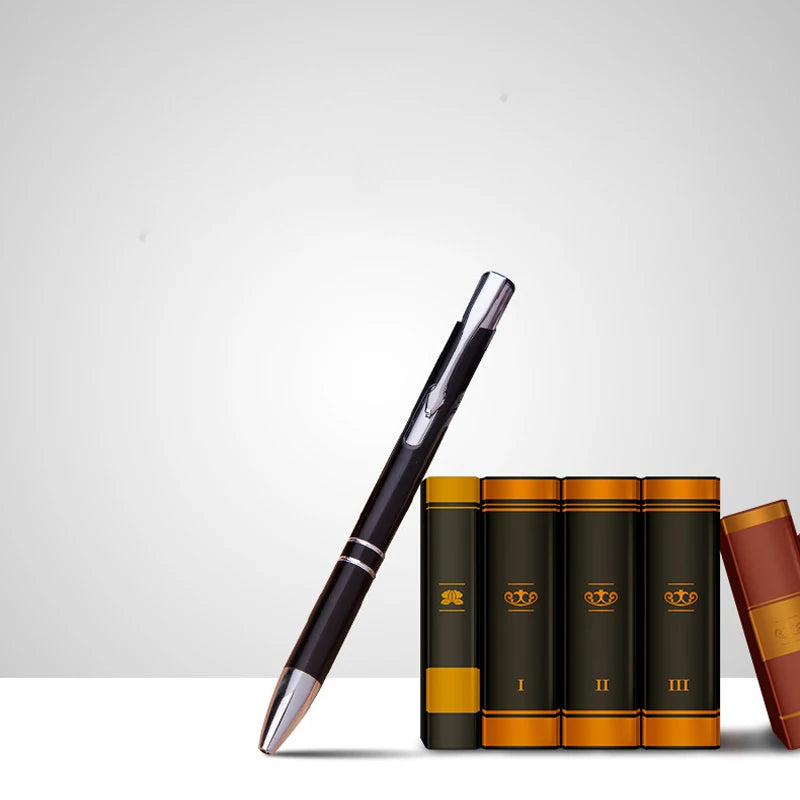 50PCS Custom Metal Ballpoint Pens — Personalized Engraved Logo Advertising Pen, Ideal Gift and Promotional Item