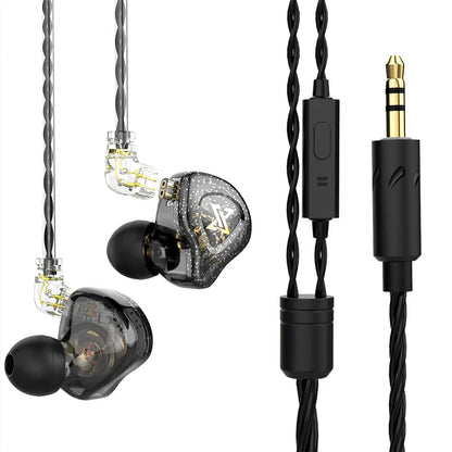 QKZ AK3 Wired Earphones - HiFi Bass Headphones with Microphone for Gaming, Sports & Music
