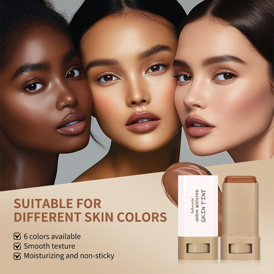Stick Foundation Balm – Serum-Infused Skin Tint, High-Coverage & Smoothing, Travel-Friendly Bronzer