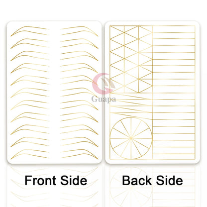 Silicone Practice Skin for Permanent Makeup — Double-Sided Latex Sheet with Brows Design for Hair Stroke Training