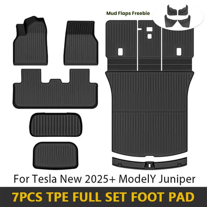 Tesla Model Y 2025+ Juniper TPE Floor Mats – Waterproof Anti-Slip Full Set Car Accessories