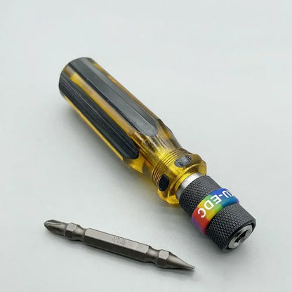 Double-Head Screwdriver 6.35mm - 1/4" Slotted & Phillips Precision Hand Tool with Wrench Handle