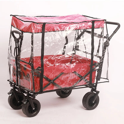 Waterproof PVC Rain Cover for Camping Trolley Folding Garden Picnic Wagon Stroller 91x51x74cm