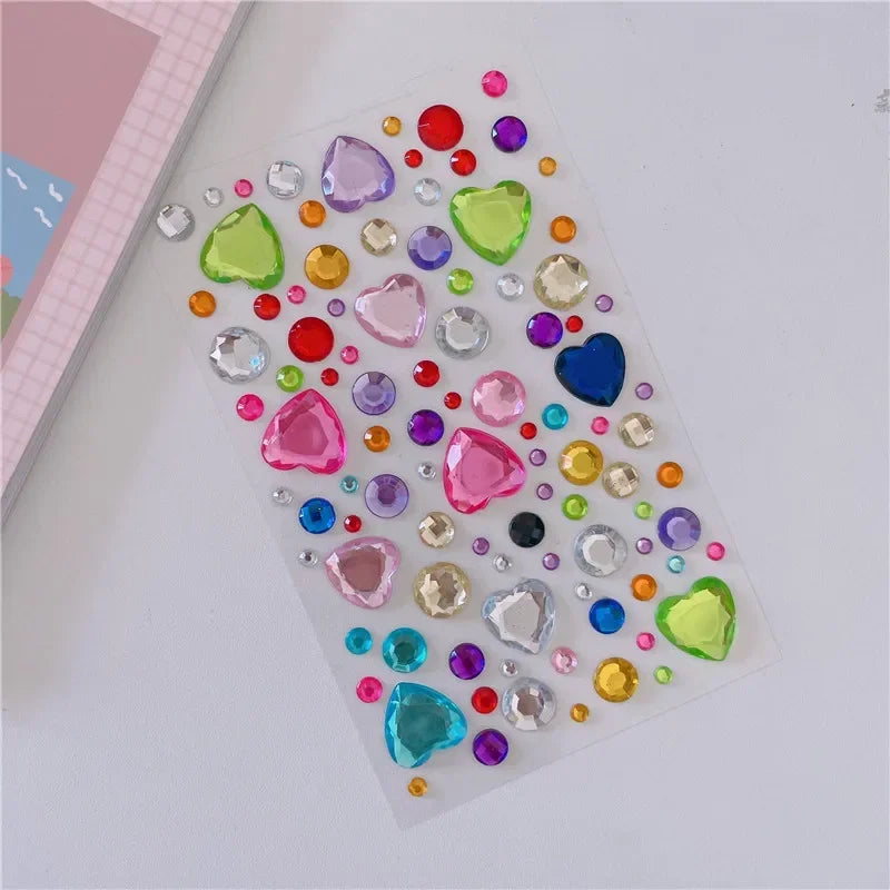 Glitter Face Rhinestone Stickers - Kids Eye & Face Diamond Jewels for Festival Makeup, Parties & Creative Looks