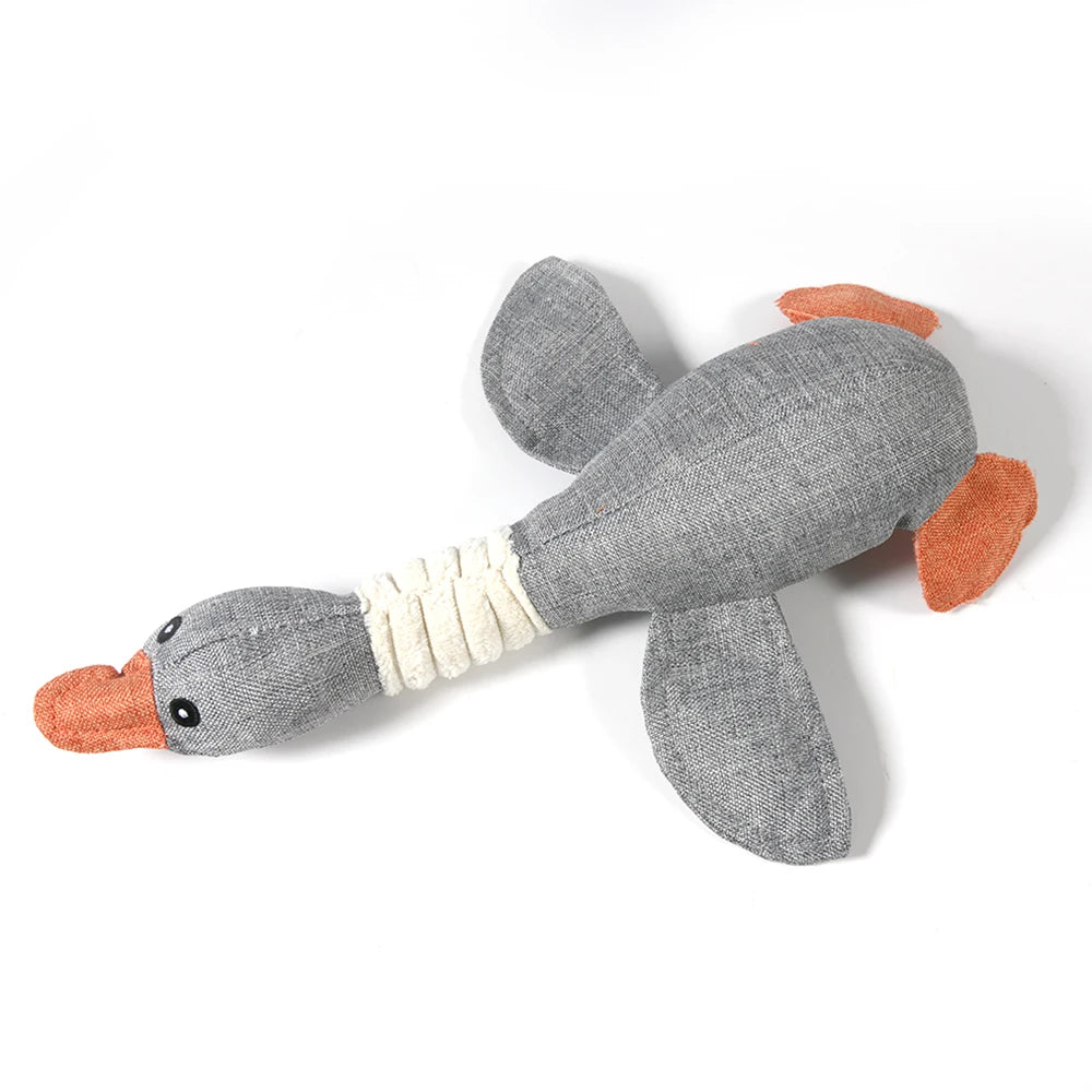 New Dog Toy with Wild Goose Sounds – Teeth Cleaning Chew Toy for Puppies, Training & Household Pet Accessories