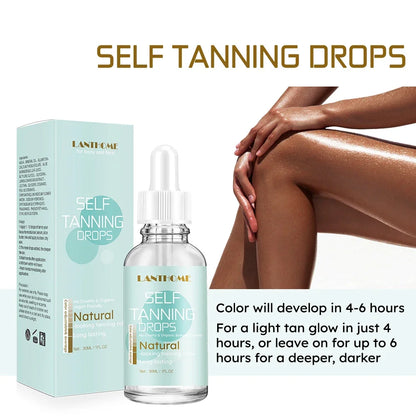 30ml Self-Tanning Drops — Natural-Looking Sunless Body Tanner Lotion for Skin Care
