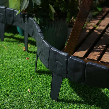 Plastic Garden Fence Panels – Easy Install Outdoor Landscape Edging Border for Lawn, Vegetable Garden & Yard, Durable Weather-Resistant Garden Decor Fence