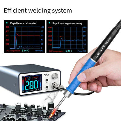 AIXUN T3A T3B Intelligent Soldering Station - T115/T210/T245/T12 Rework Station for PCB & BGA Soldering Tools