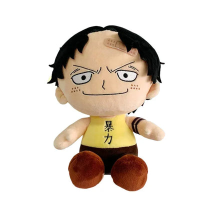25CM One Piece Anime Plush Toys - Luffy, Chopper, Ace and Zoro Cute Stuffed Character Dolls for Fans and Gifts