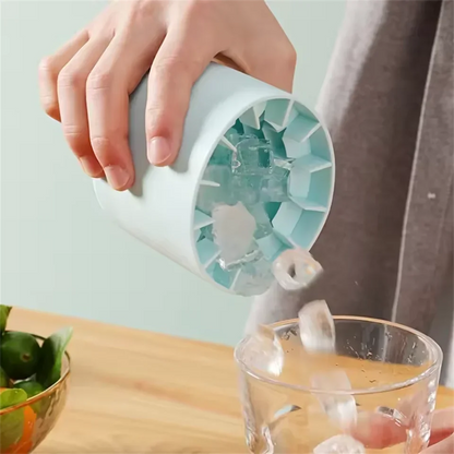 Food-Grade Silicone Ice Mold — Cylinder & Lattice Ice Maker, Quick Freeze Ice Cups & Storage for Home Use