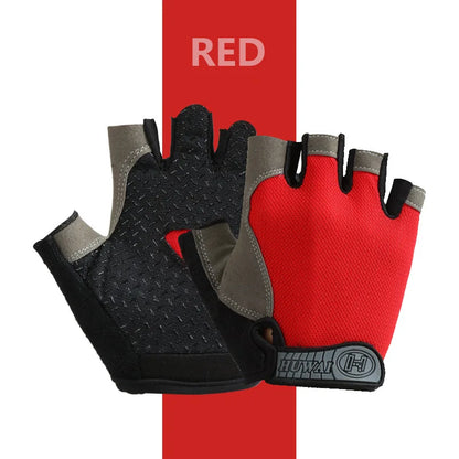 Breathable Fingerless Cycling Gloves - Anti-Slip Half-Finger Fitness, Gym & Fishing Gloves for Men & Women