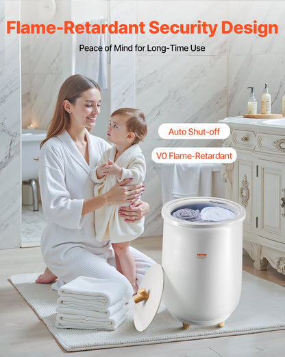 20L Towel Warmer Bucket – Heated Spa Towel & Blanket Warmer with LED, Auto Shut-Off & Adjustable Temperature