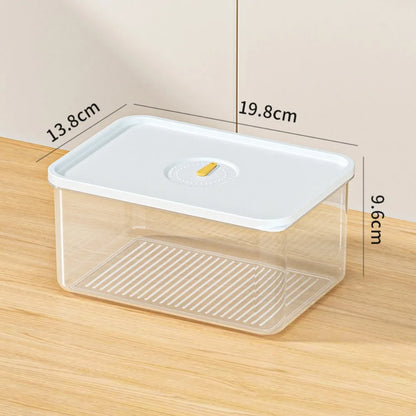 Portable Transparent Food Grade Fruit & Meat Storage Box – Fridge Organizer Container
