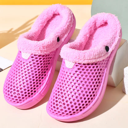 Couple Cotton Slippers – Winter Warm Plush Velvet Thickened Clogs for Men & Women