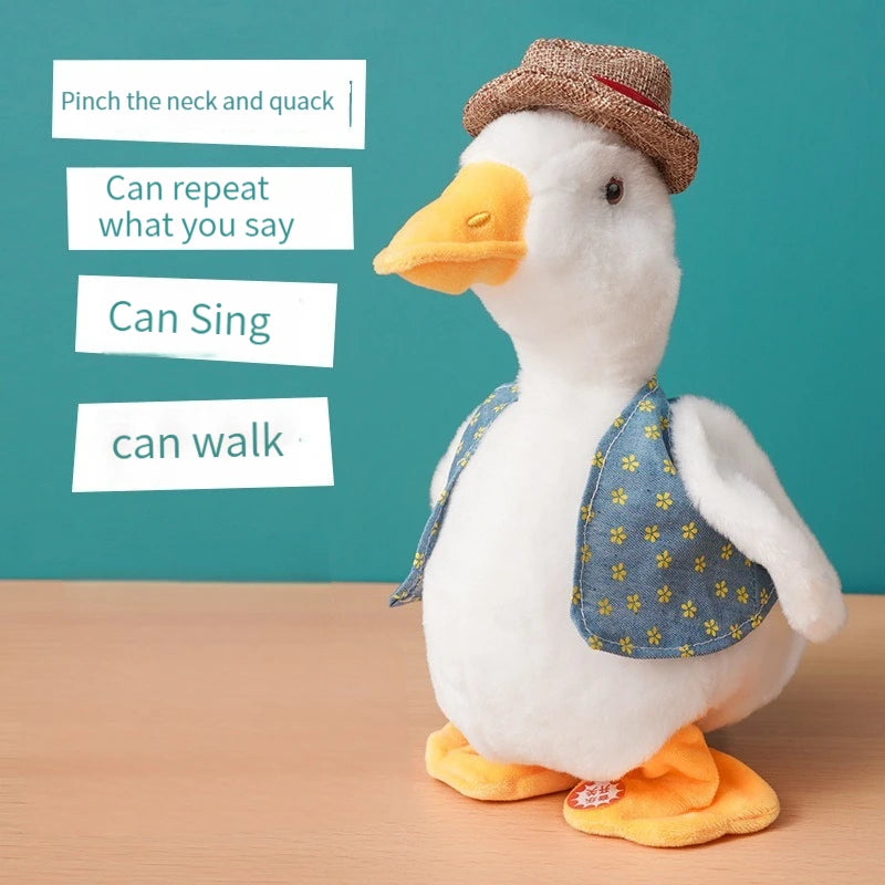Talking Repeat Duck Plush Toy for Kids – Musical Educational Stuffed Animal Gift for Children