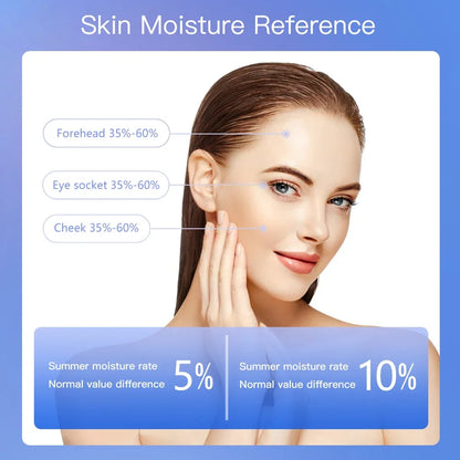 Portable Rechargeable Skin Analyzer LCD – Digital Water, Oil & Moisture Tester with Fluorescent Detection for Facial Skin Care Analysis Tool