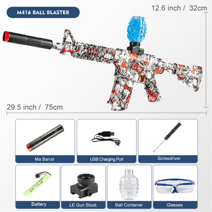 M416 Electric Blaster Gun Set, High Precision Shooting Toy for Outdoor Fun, Birthday Gift (Bullets Excluded)